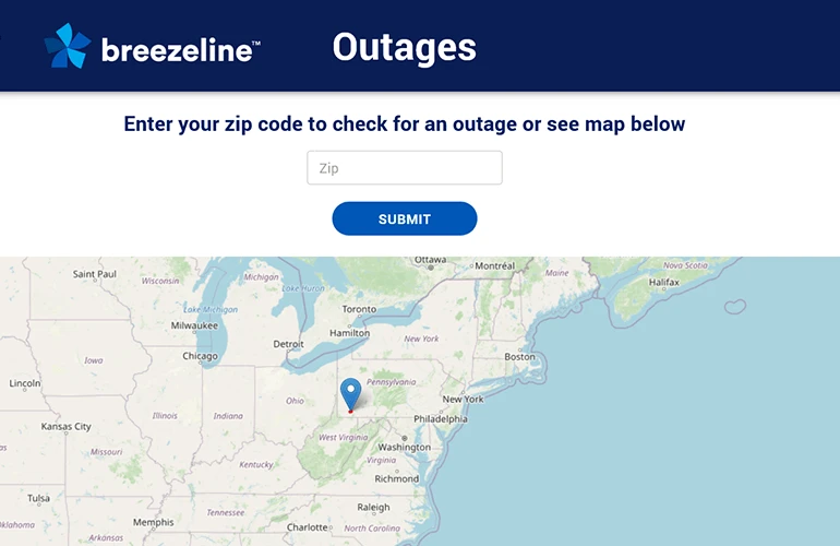 Breezeline internet outage